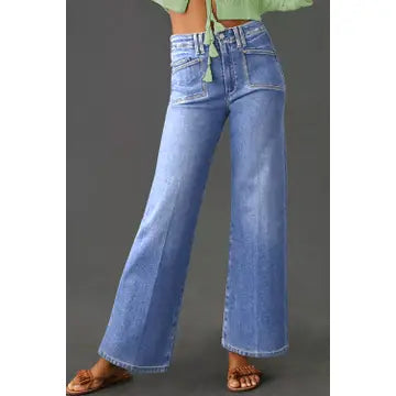 Loose Straight Leg Dusk Blue Jeans