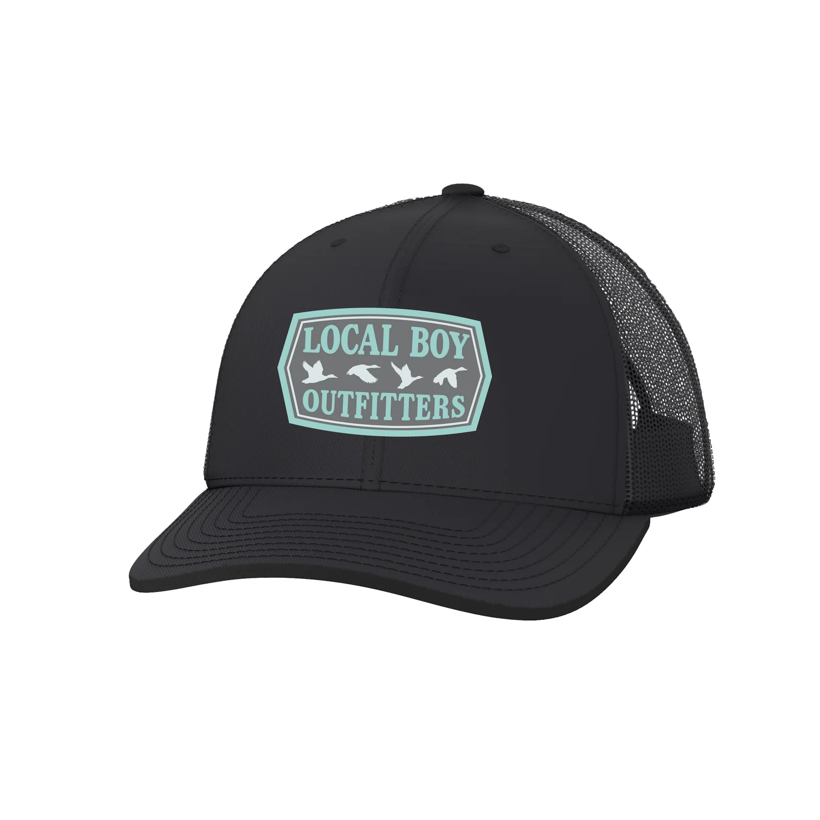 Local Boy Flocker Trucker Hat - Black