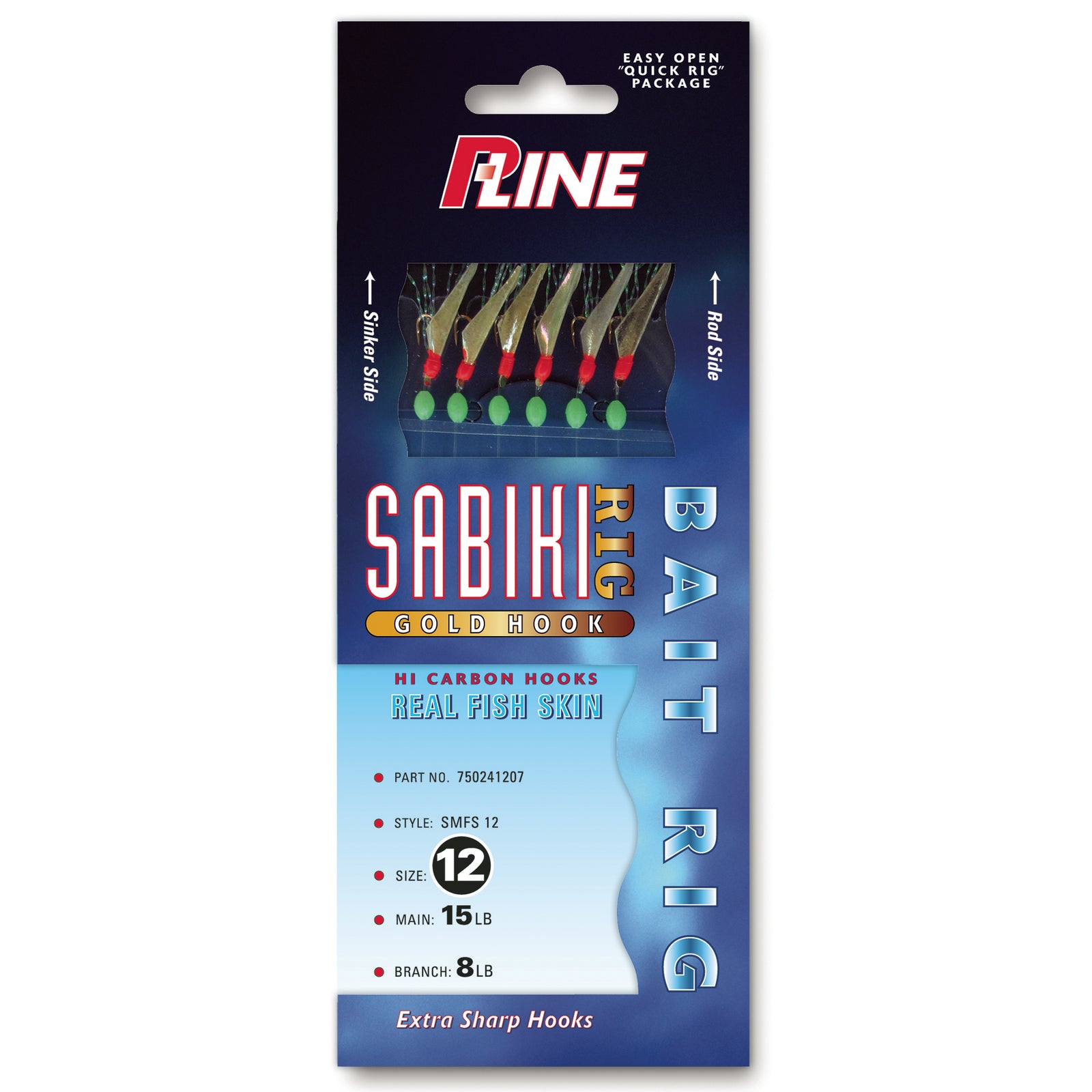 Gold Hook Sabikis - Real Fish Skin w/Mylar