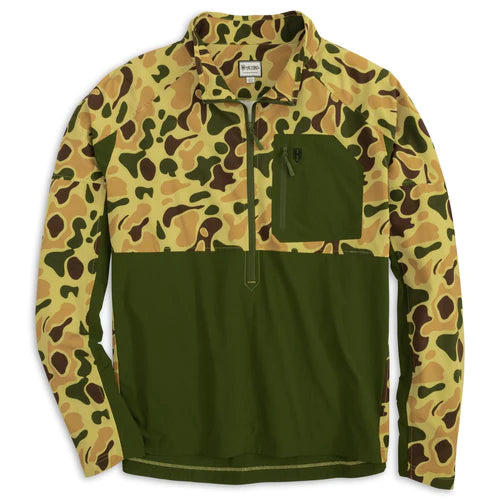 Camo half zip discount jacket