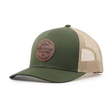 Aftco's Lemonade Leather Patch Trucker - Olive