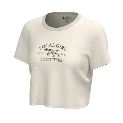 Local Girl Spotter Arch Graphic Crop Tshirt