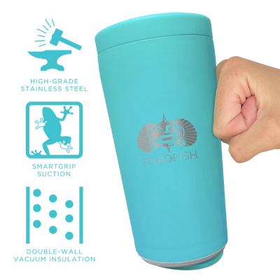 TOADFISH Non-Tipping Universal Can Cooler - Teal