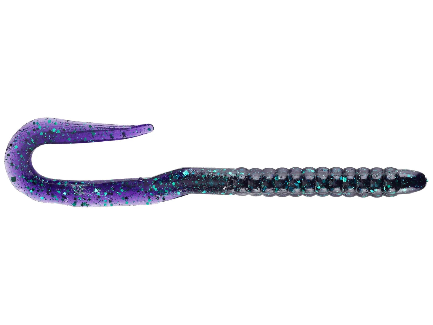 blue worm with yellow tail zoom fishing lure Zoom Mag U-Tale 7.5" 15pk