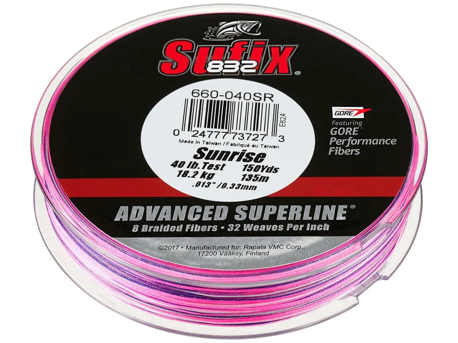 Sufix 832 Braided Fishing Line - Sunrise