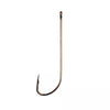 Eagle Claw 072AH Long Shank Hook 2X Long Plain Shank, Offset, Ringed Eye, Bronze, 10pk