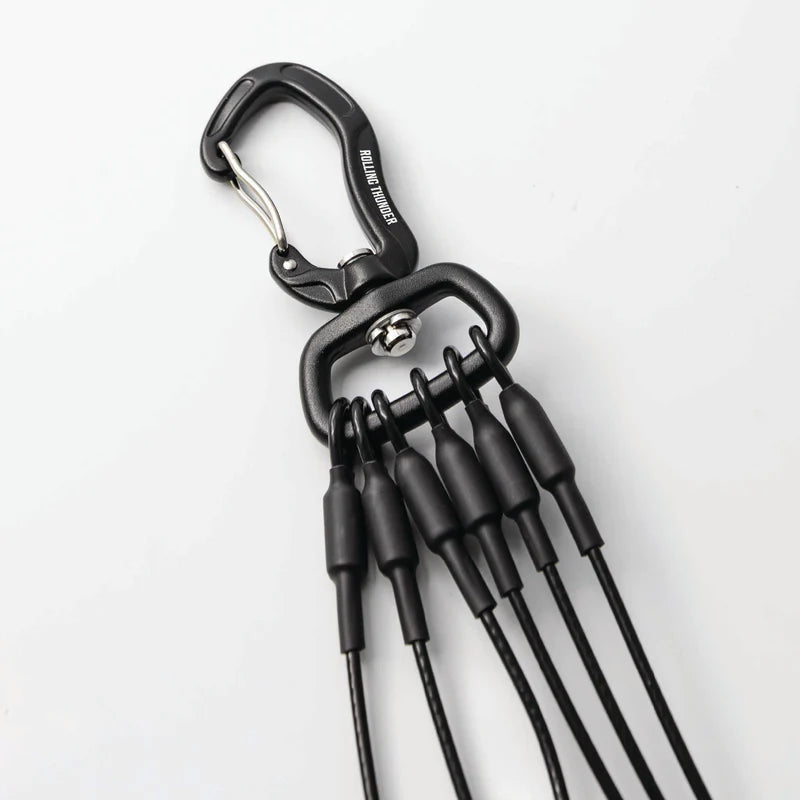 Rolling Thunder Duck Tote with Carabiner - Black