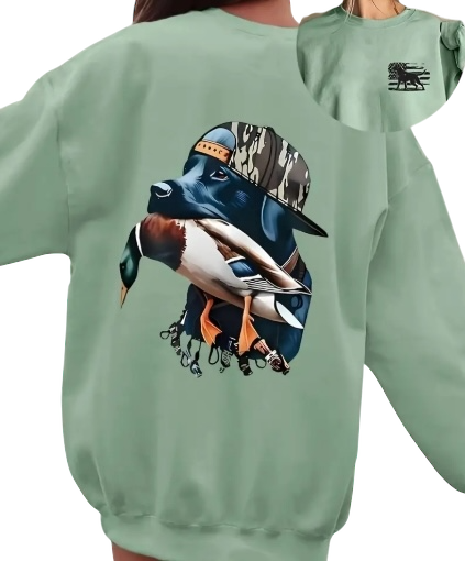 Duck Dog w/ Bottomland Hat Sweatshirt