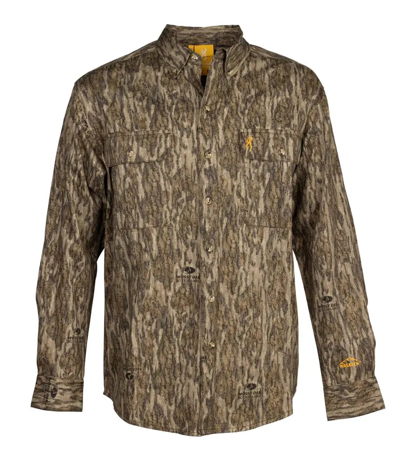 browning dress shirts Browning Wasatch Long Sleeve Shirt, Realtree Max 5 Camo Small
