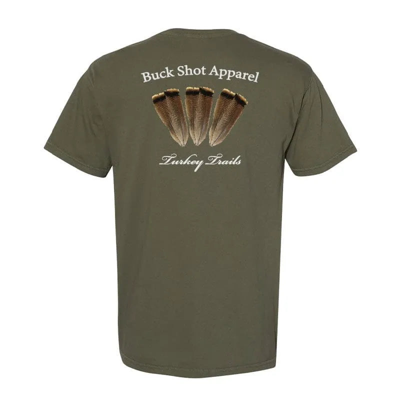 Buck Shot Men's Turkey Trails Pocket T-Shirts