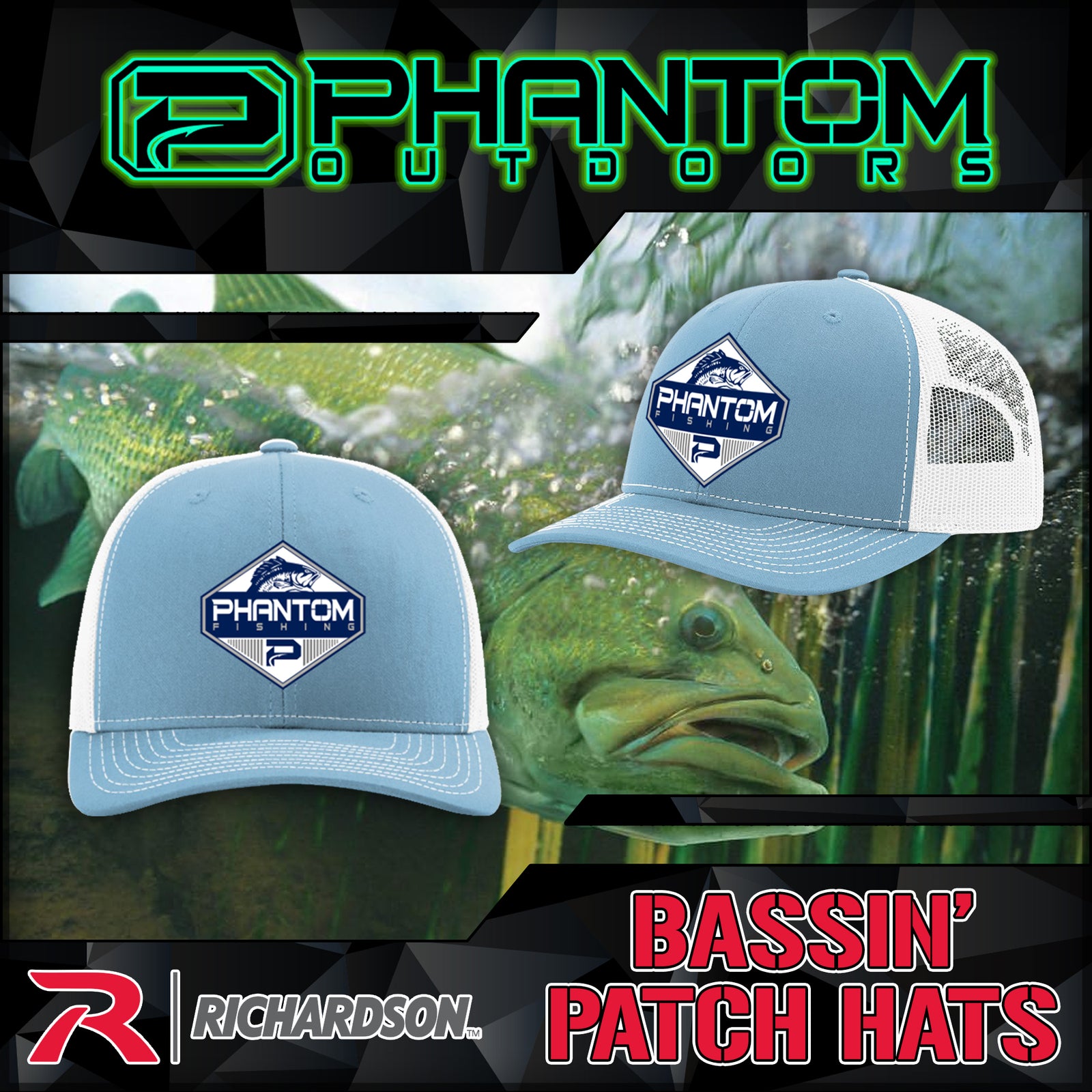 Phantom Fishing "Bassin'' Patch Hat