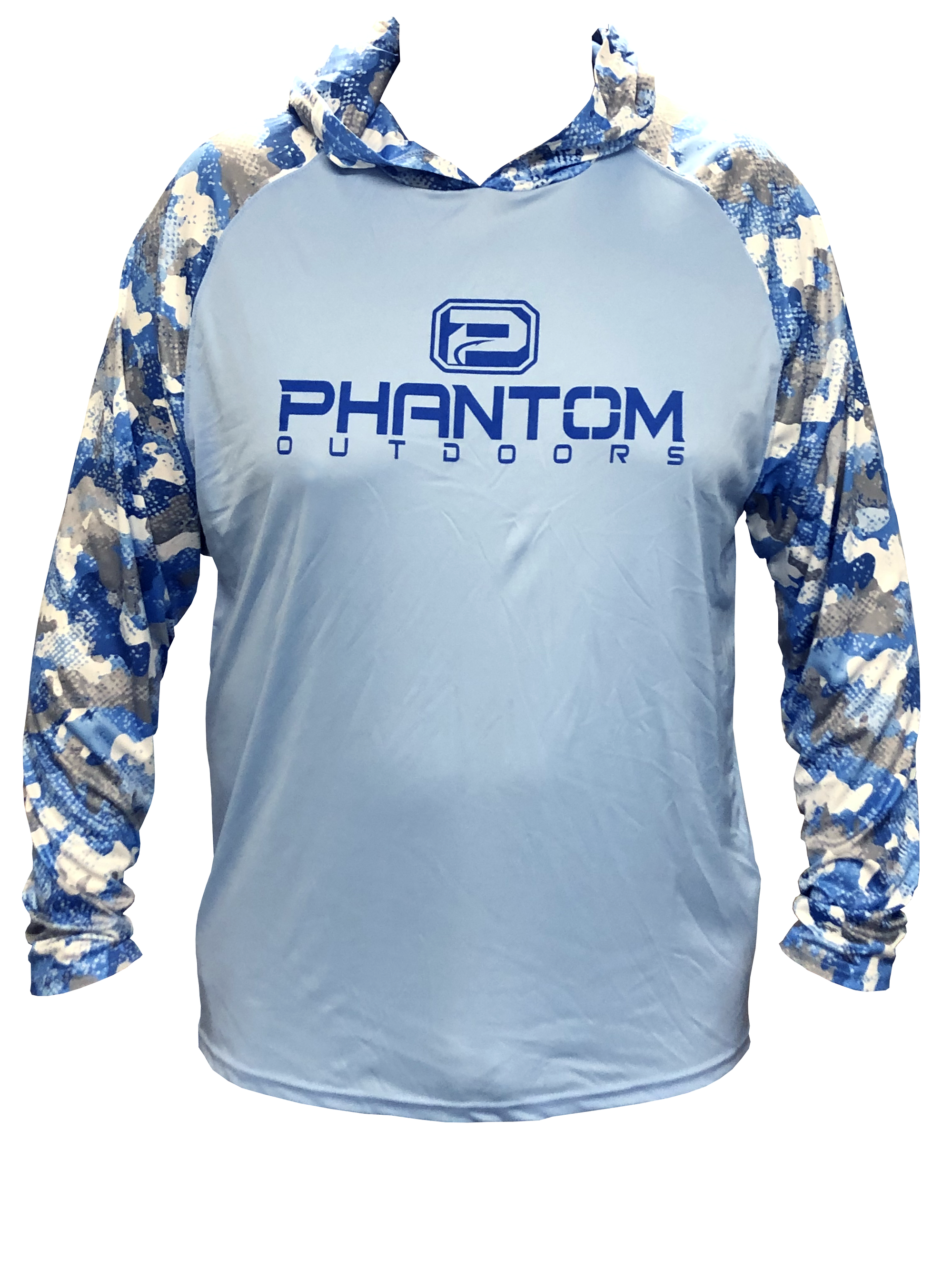 Phantom Camo Performance Fishing Shirt Blue / M