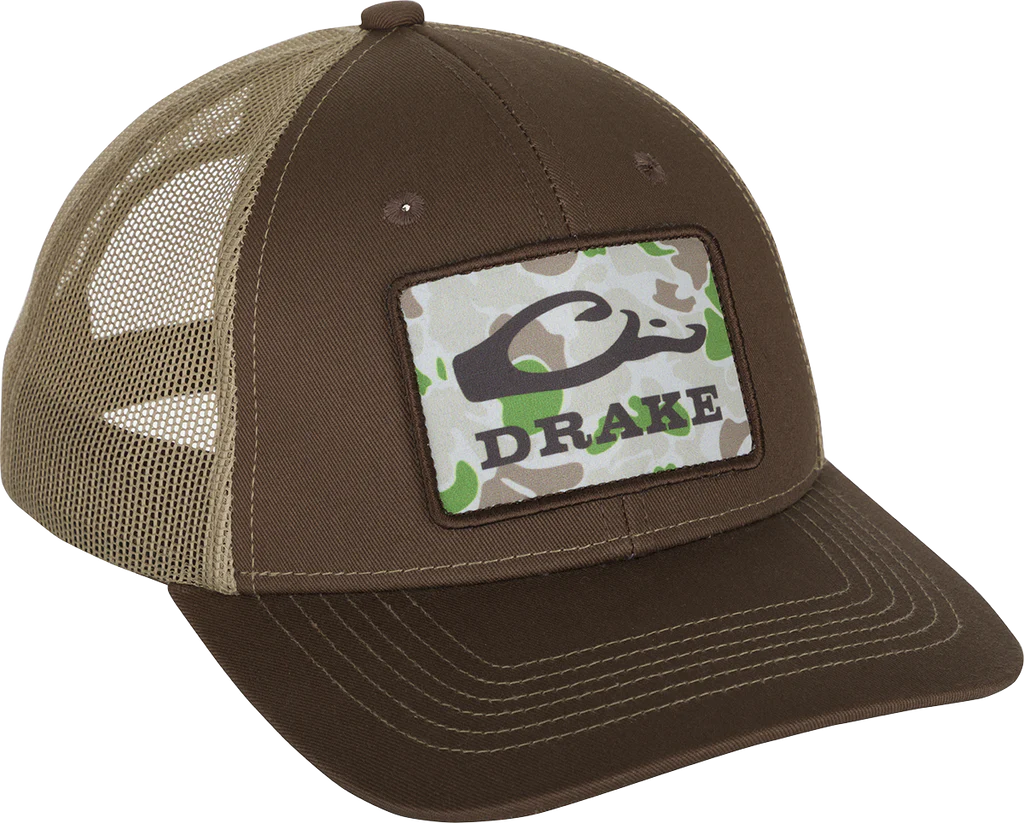 Drake Old School Patch 2.0 Mesh Back Cap - Dark Brown