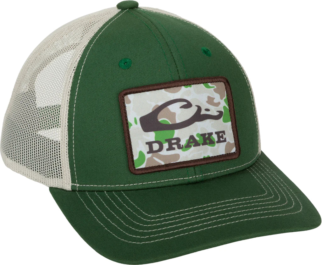 Drake Old School Patch 2.0 Mesh Back Cap - Dark Green/Olive