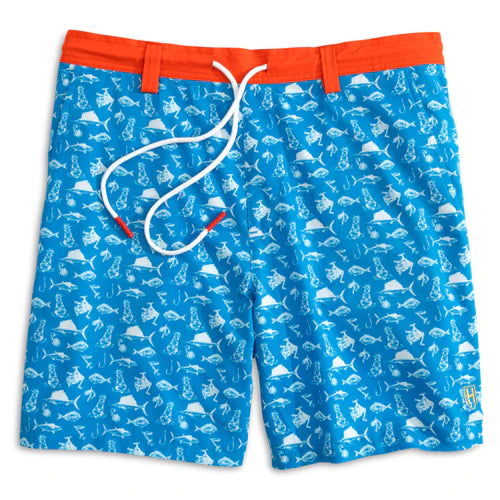 Heybo Ebb Tide Swim Trunks - Offshore