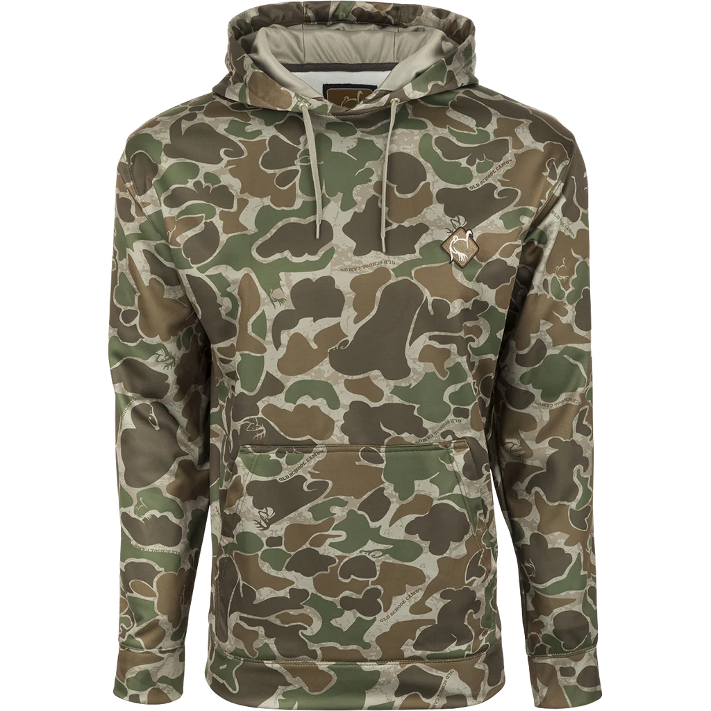 Drake Ol' Tom Camo Performance Hoodie - Old School Green