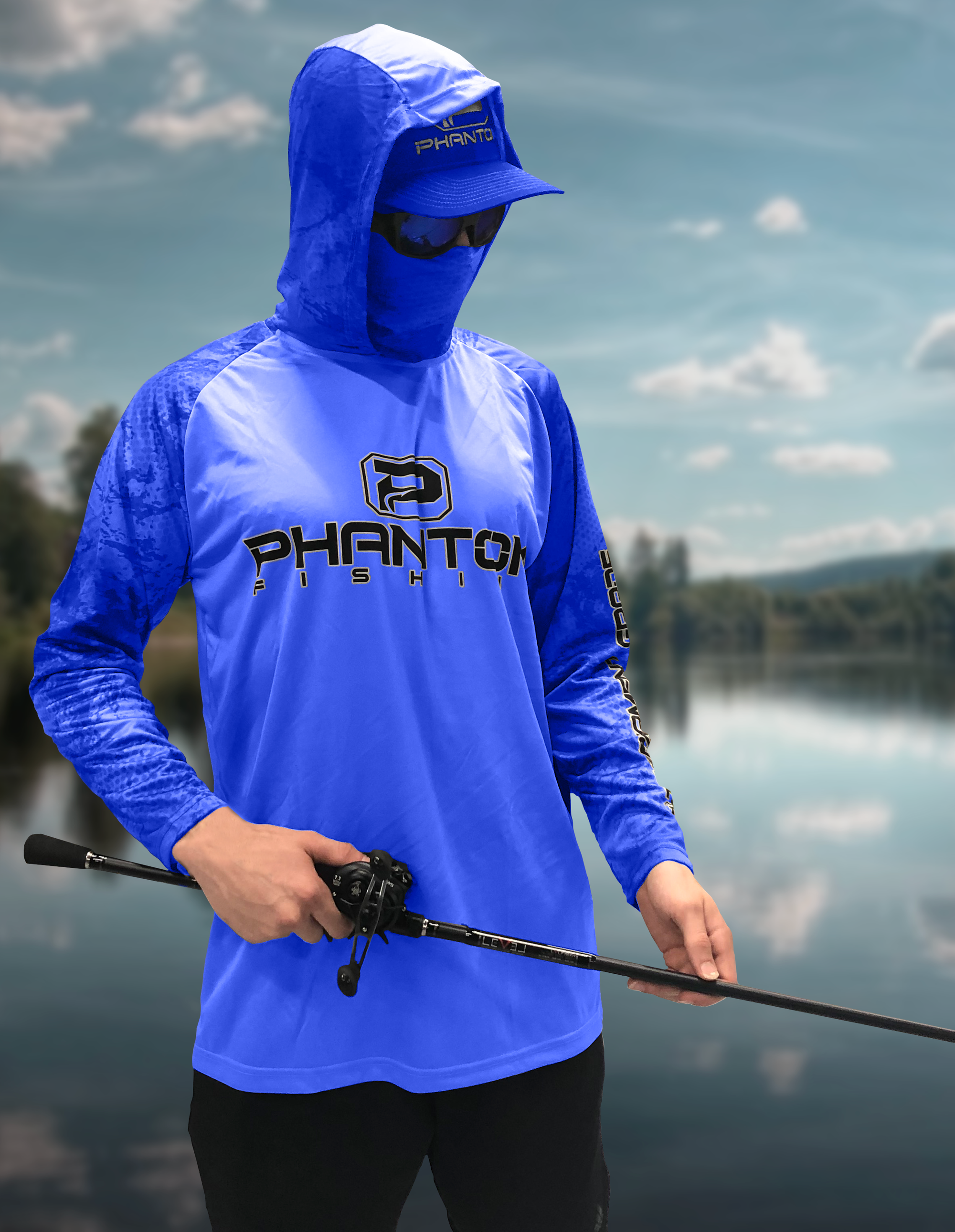 New 2023 Men Performance Fishing Shirt Hoodie With Mask Quick Dry