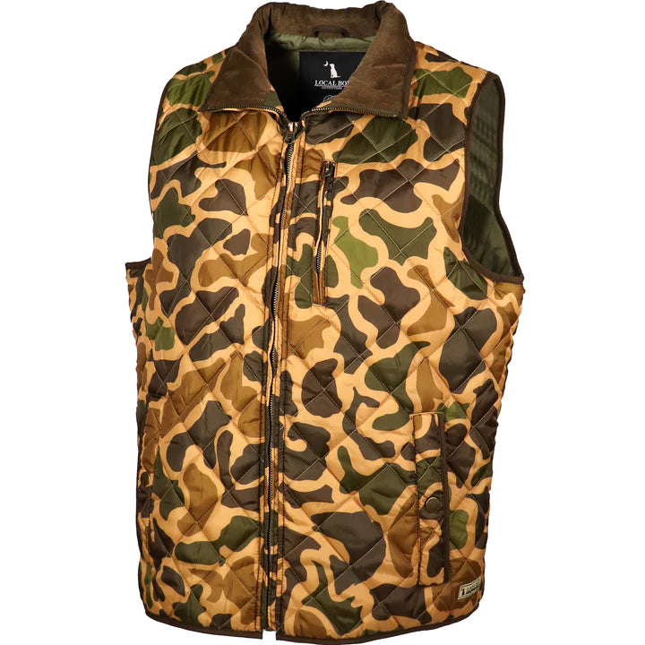 Local Boy Quilted Vest XL / Old School Camo