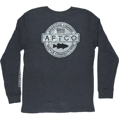 Aftco Bass Patch T Shirt - Charcoal Heather