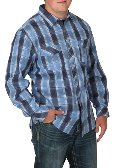 Banded Poplin Long Sleeve Shirt