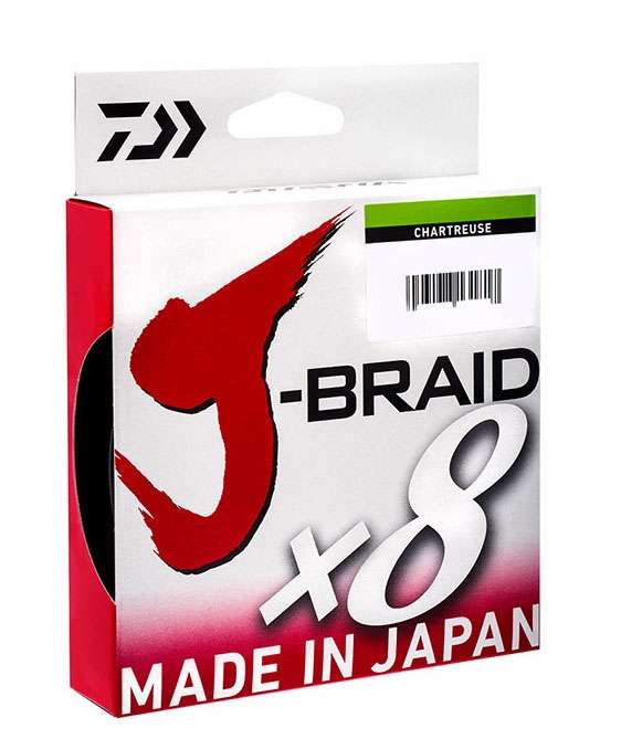 Daiwa J-Braid x8 Braided Line Chartreuse 165yd