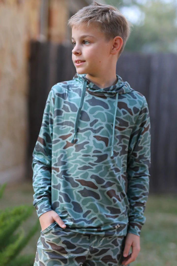 Teal 2025 camo hoodie
