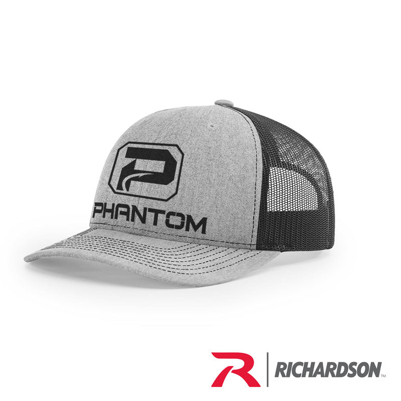 Richardson Black Mesh Structured Trucker Hat - Phantom Outdoors