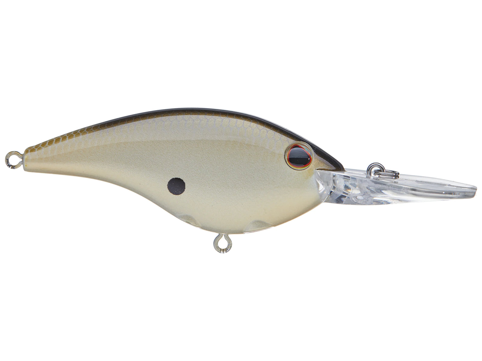 The Lure Forge - 2.5 Flatside - Balsa Crankbait - Threadfin Shad Color -  Wood Bait Country