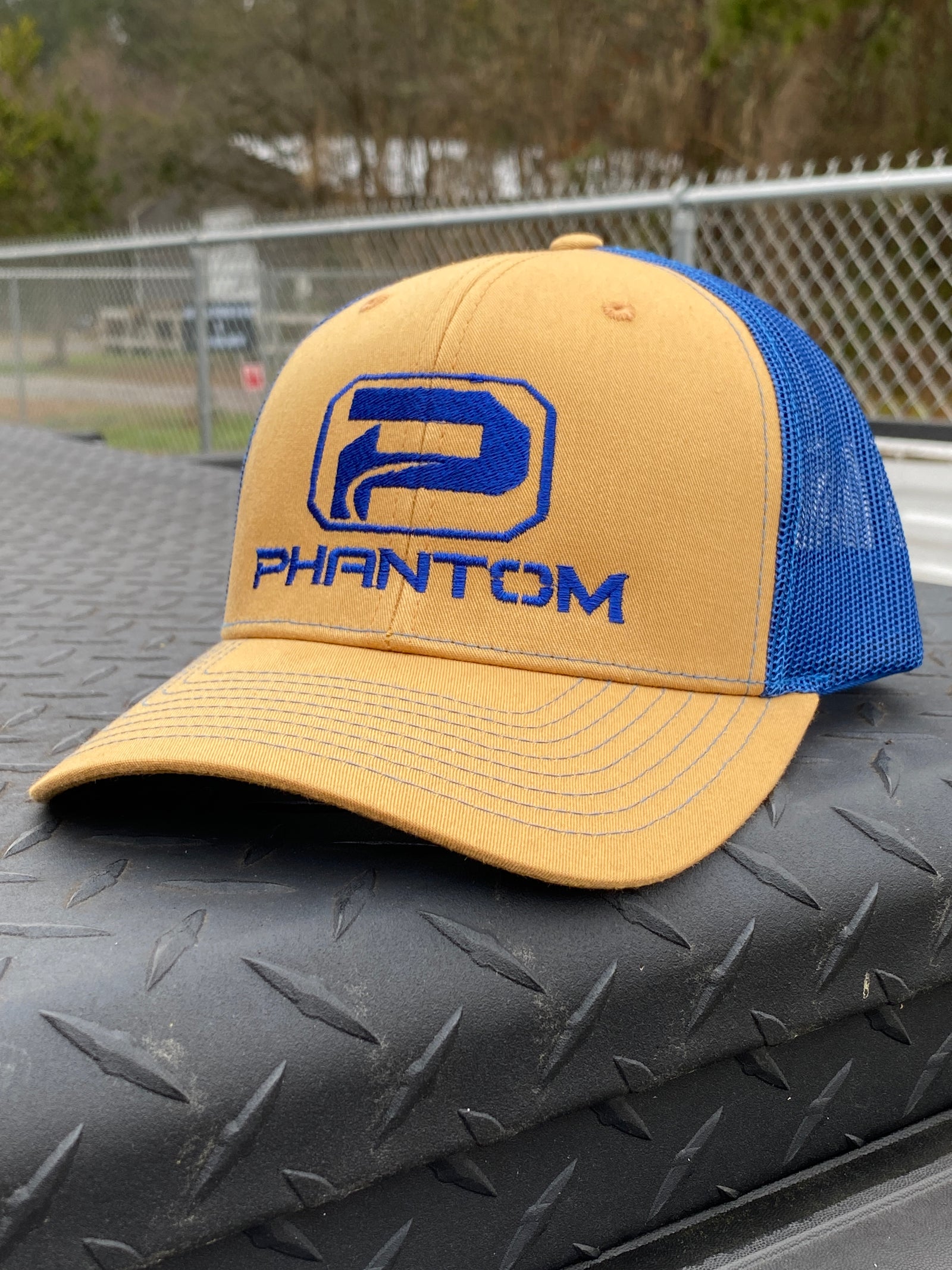 Phantom Outdoors Gold/Blue Mesh Cap